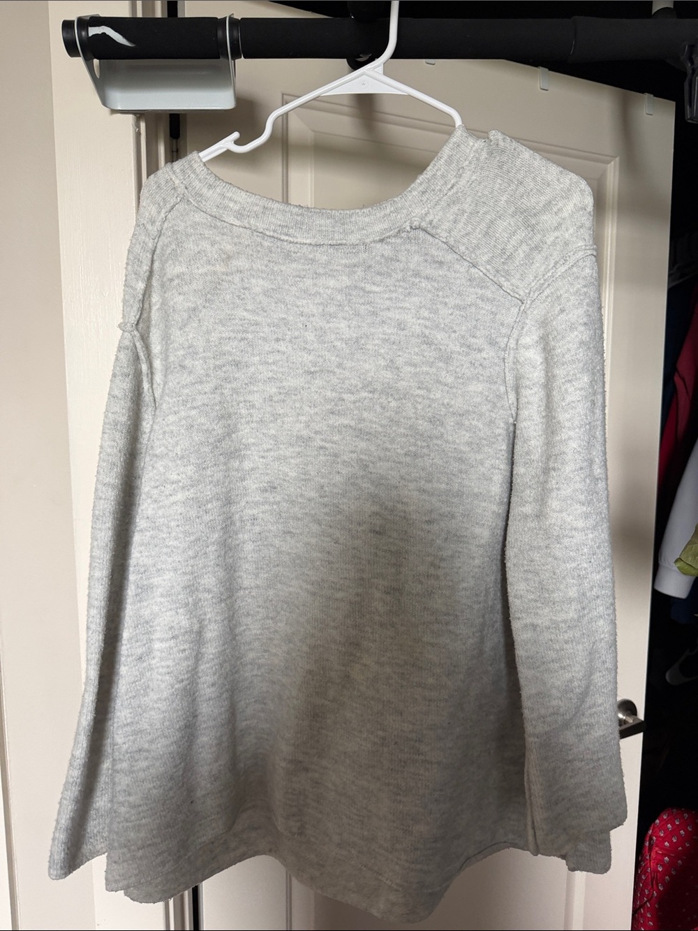 Vintage Zara Light Gray Women's Knit Sweater - Soft Comfortable Pullover